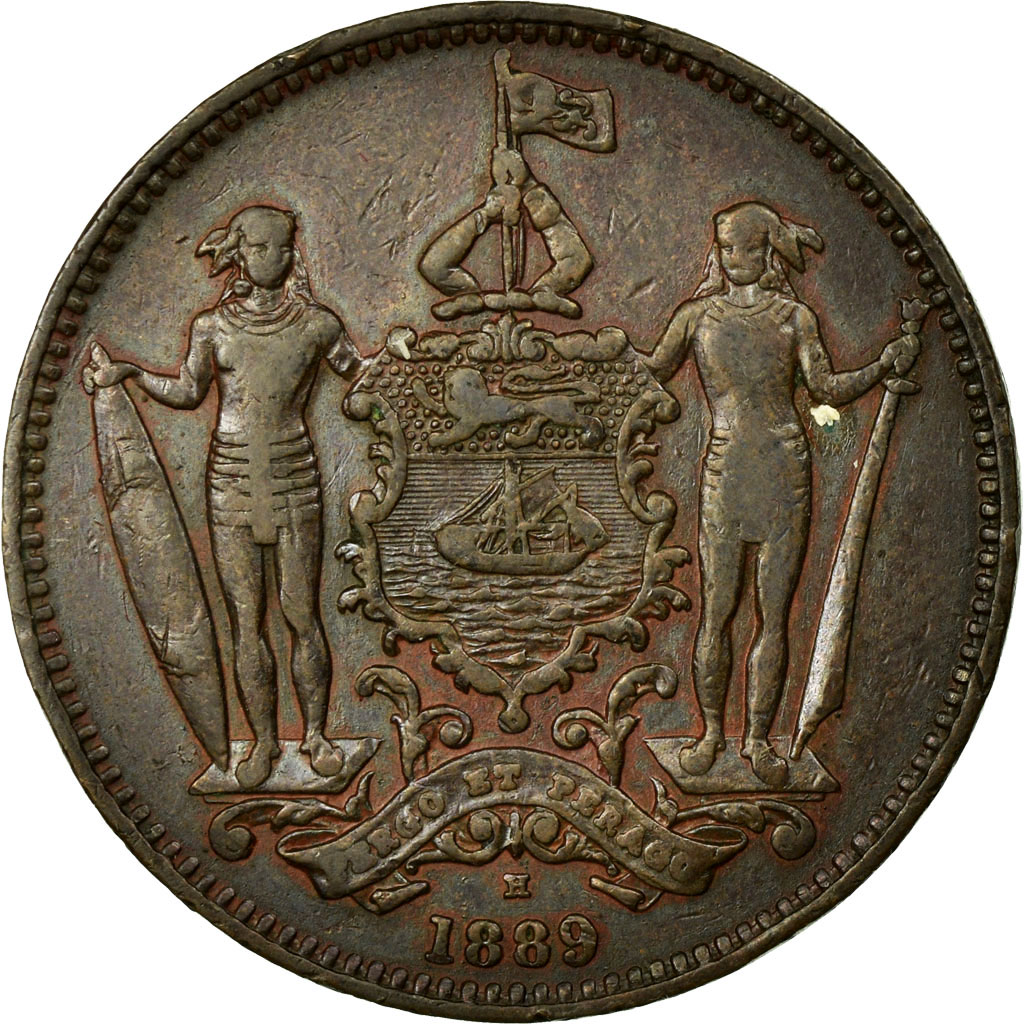 Coin, BRITISH NORTH BORNEO, Cent, 1889, Heaton, Birmingham, , Bronze