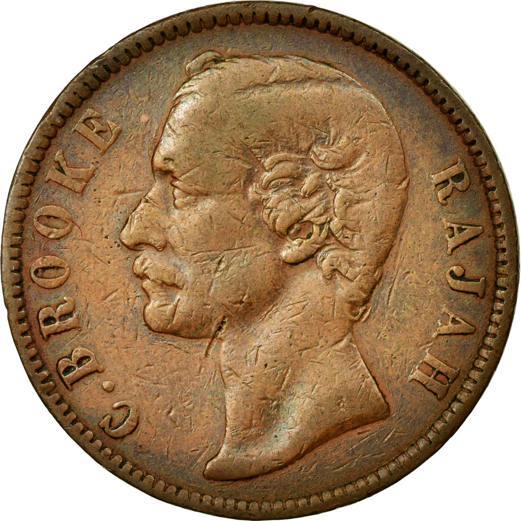 Coin, Sarawak, Charles J. Brooke, Cent, 1870, Heaton, , Copper, KM:6