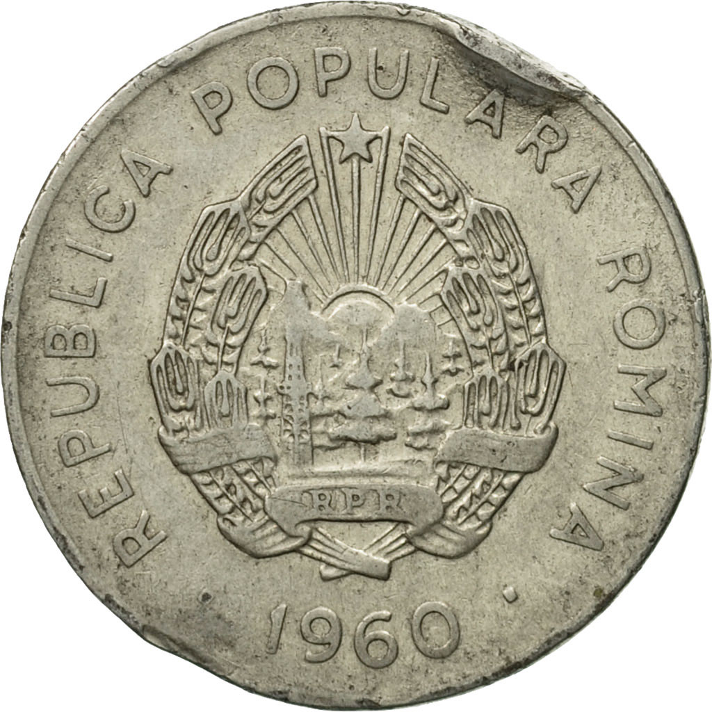 [#525711] Coin, Romania, 25 Bani, 1960, F(12-15), Nickel Clad Steel, KM:88