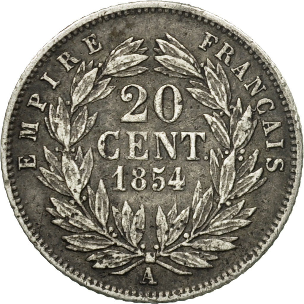 Coin, France, Napoleon III, Napoléon III, 20 Centimes, 1854, Paris, 