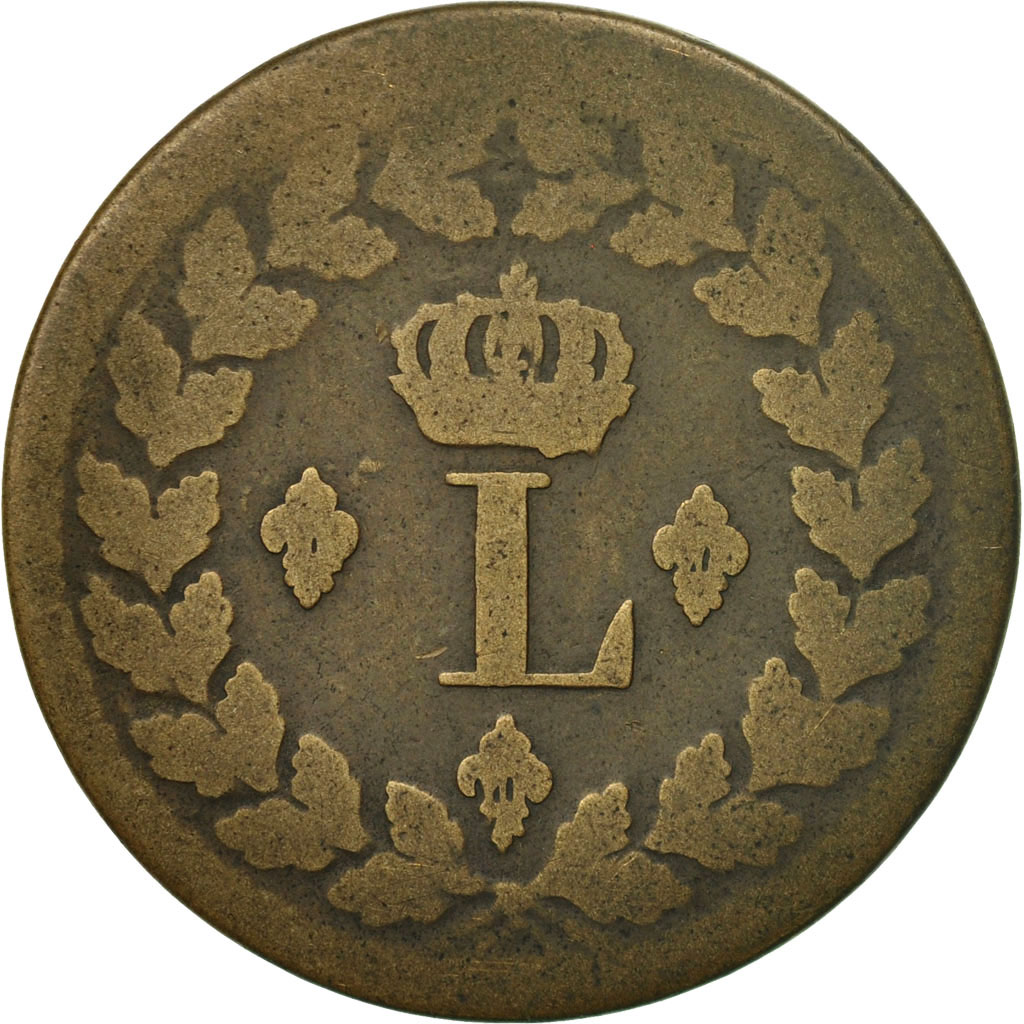 Coin, France, Louis XVIII, Decime, 1814, Strasbourg, , Bronze, KM:701