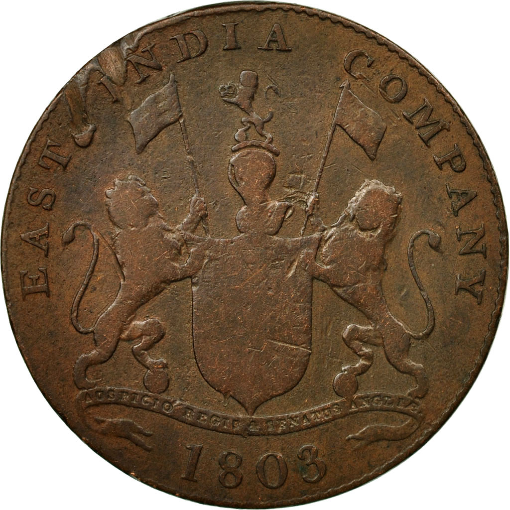 Coin, INDIA-BRITISH, MADRAS PRESIDENCY, 20 Cash, 1803, Soho Mint, Birmingham