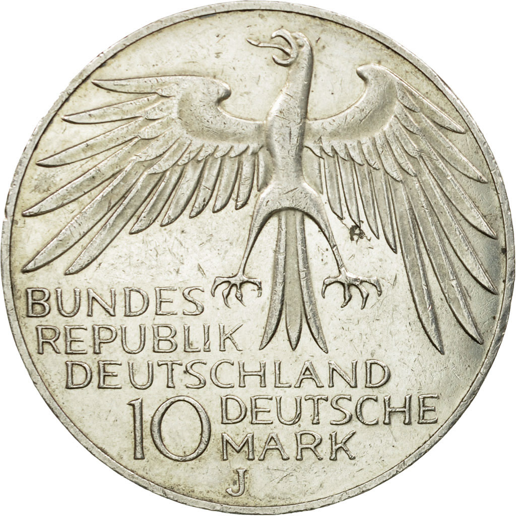 Coin, GERMANY - FEDERAL REPUBLIC, 10 Mark, 1972, Hambourg, , Silver