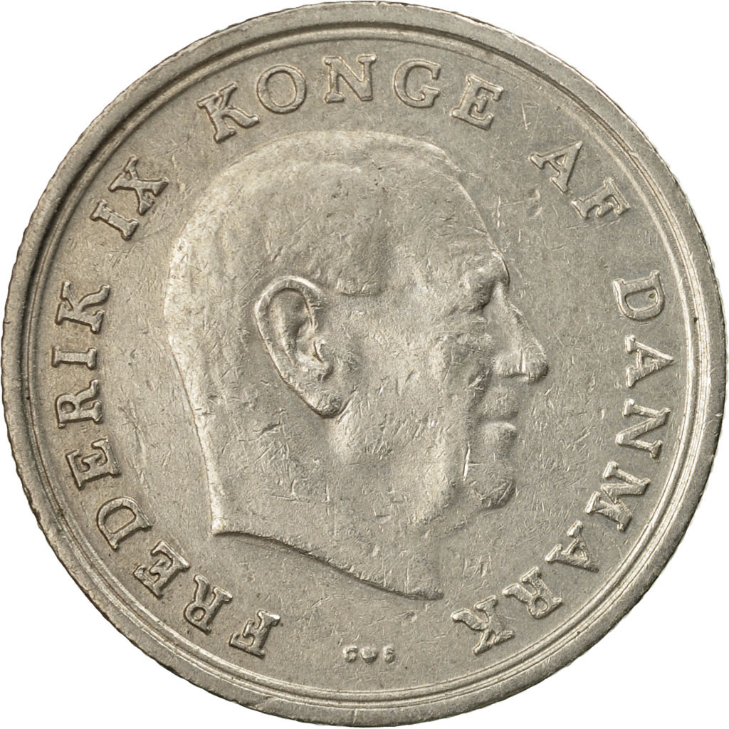 Moneda, Dinamarca, Frederik IX, Krone, 1970, Copenhagen, MBC, Cobre - níquel
