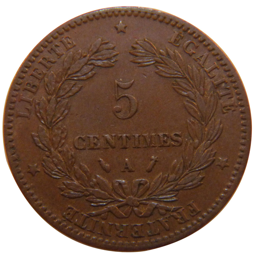 Coin, France, Cérès, 5 Centimes, 1884, Paris, , Bronze, KM:821.1