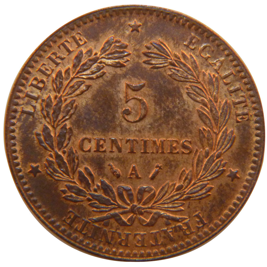 Coin, France, Cérès, 5 Centimes, 1888, Paris, , Bronze, KM:821.1