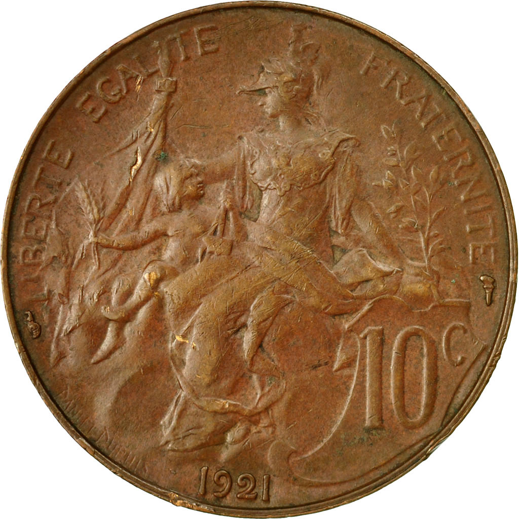 Coin, France, Dupuis, 10 Centimes, 1921, Paris, , Bronze, KM:843, Le