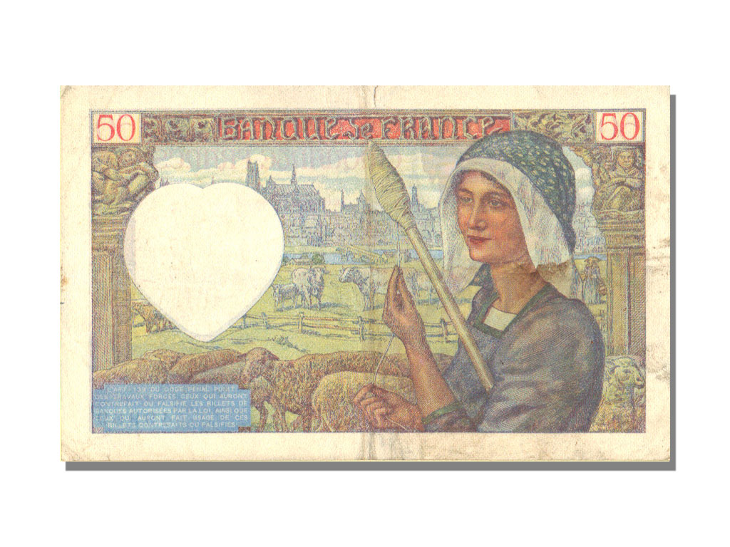 Banknote, France, 50 Francs, 50 F 1940-1942 ''Jacques Coeur'', 1940, 1940-12-05