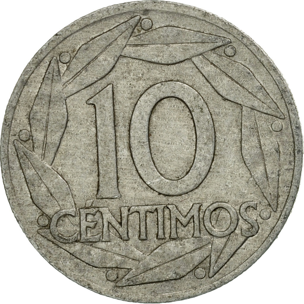 Moneda, España, Francisco Franco, caudillo, 10 Centimos, 1959, BC+, Aluminio
