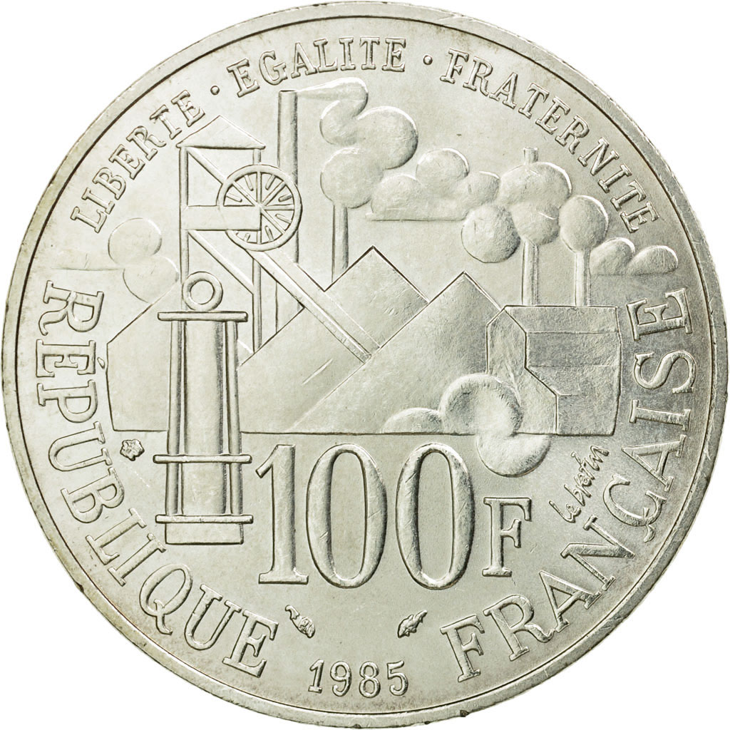 Coin, France, Germinal, 100 Francs, 1985, , Silver, KM:957, Le Franc:F.453