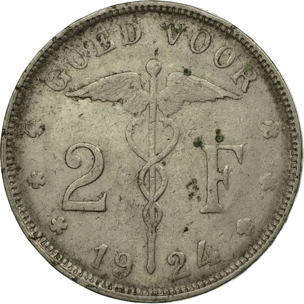 Coin, Belgium, 2 Francs, 2 Frank, 1924, , Nickel, KM:92