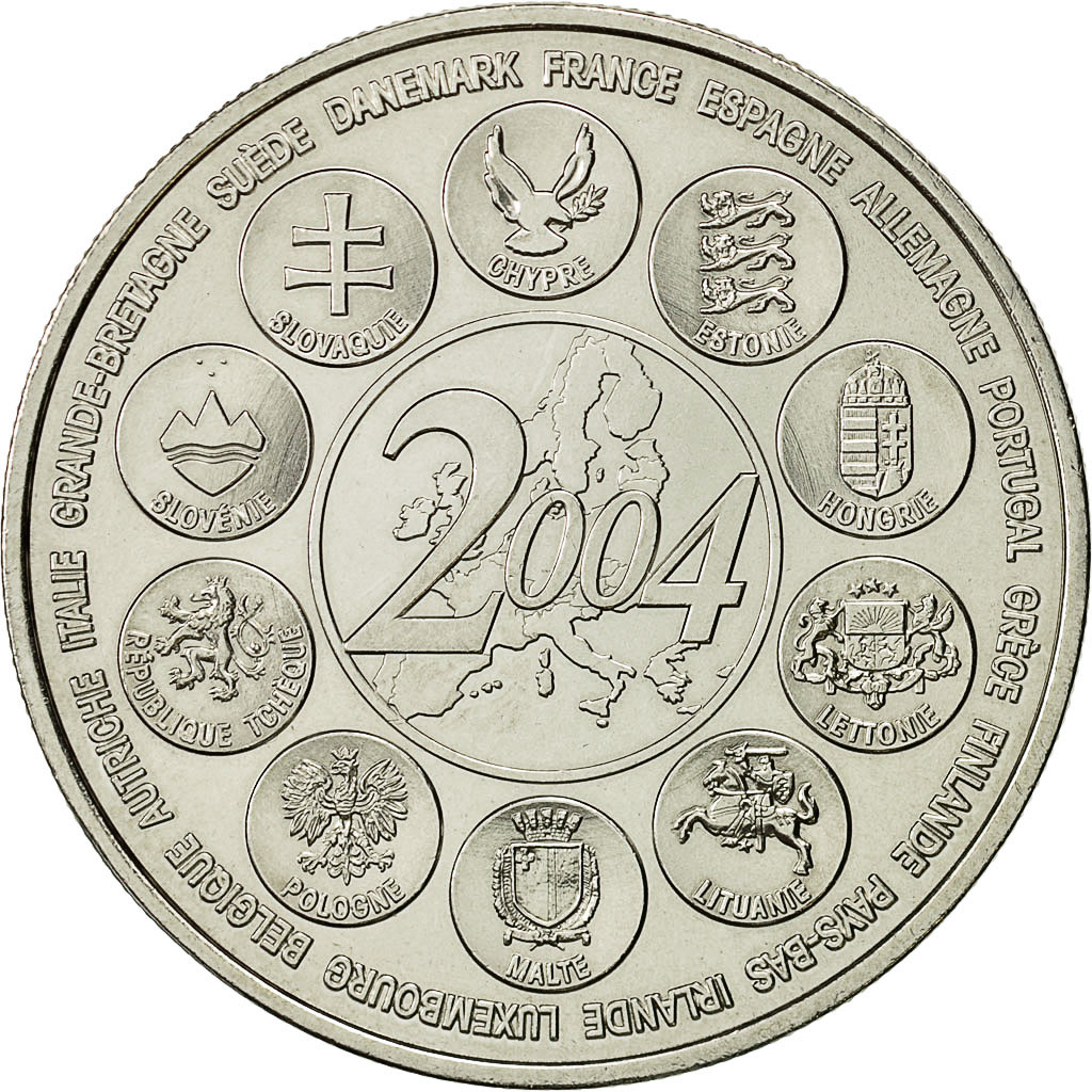 France, Medal, L'Europe des XXV, Essai, 2004, , Copper-nickel