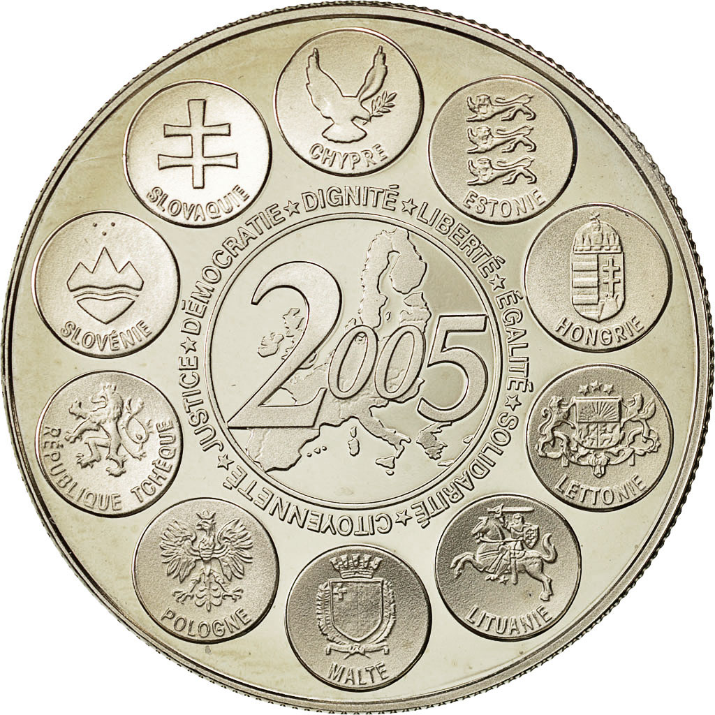 France, Medal, European Constitution, 2005, , Copper-nickel