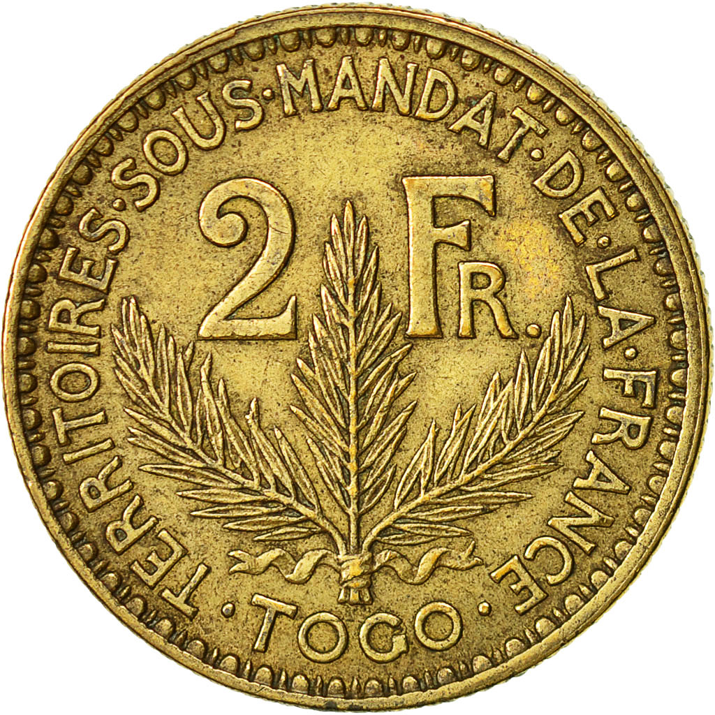 Togo, 2 Francs, 1925, Paris, , Aluminum-Bronze, KM:3 | African Coins