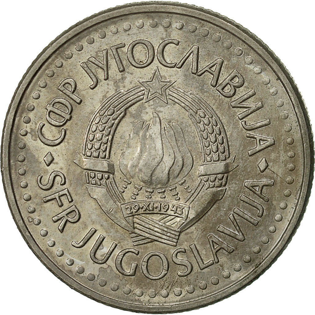 [#541035] Coin, Yugoslavia, 10 Dinara, 1985, EF(40-45), Copper-nickel, KM:89