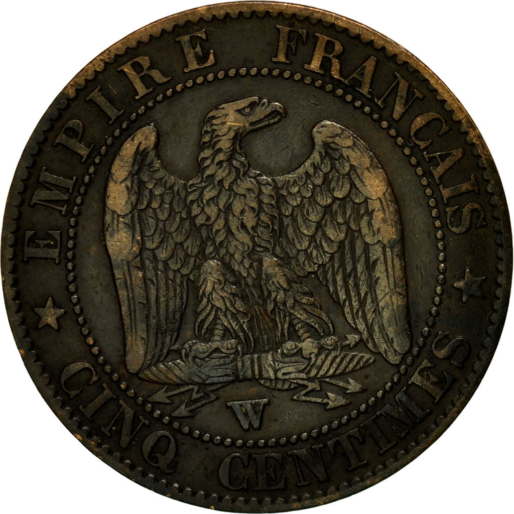 Coin, France, Napoleon III, Napoléon III, 5 Centimes, 1854, Lille, 