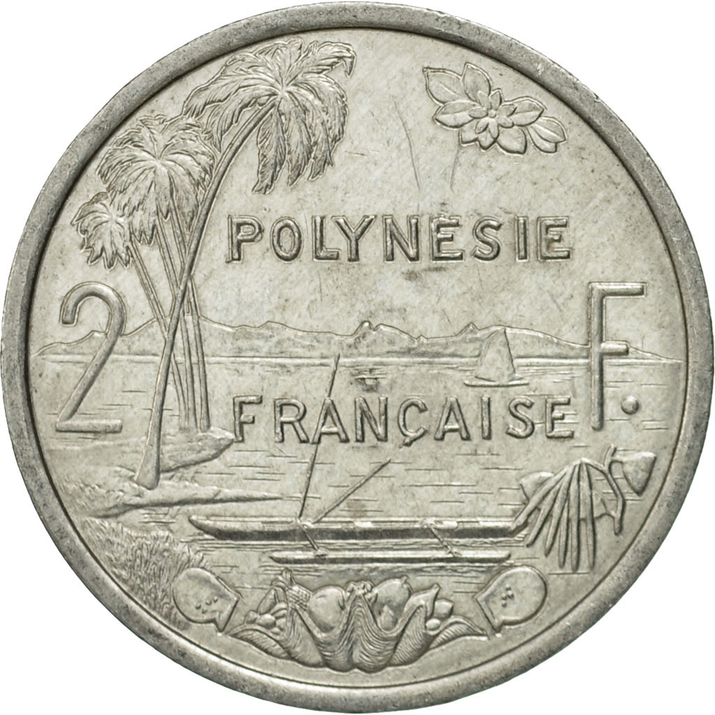 Moneda, Polinesia francesa, 2 Francs, 2003, Paris, MBC, Aluminio, KM:10