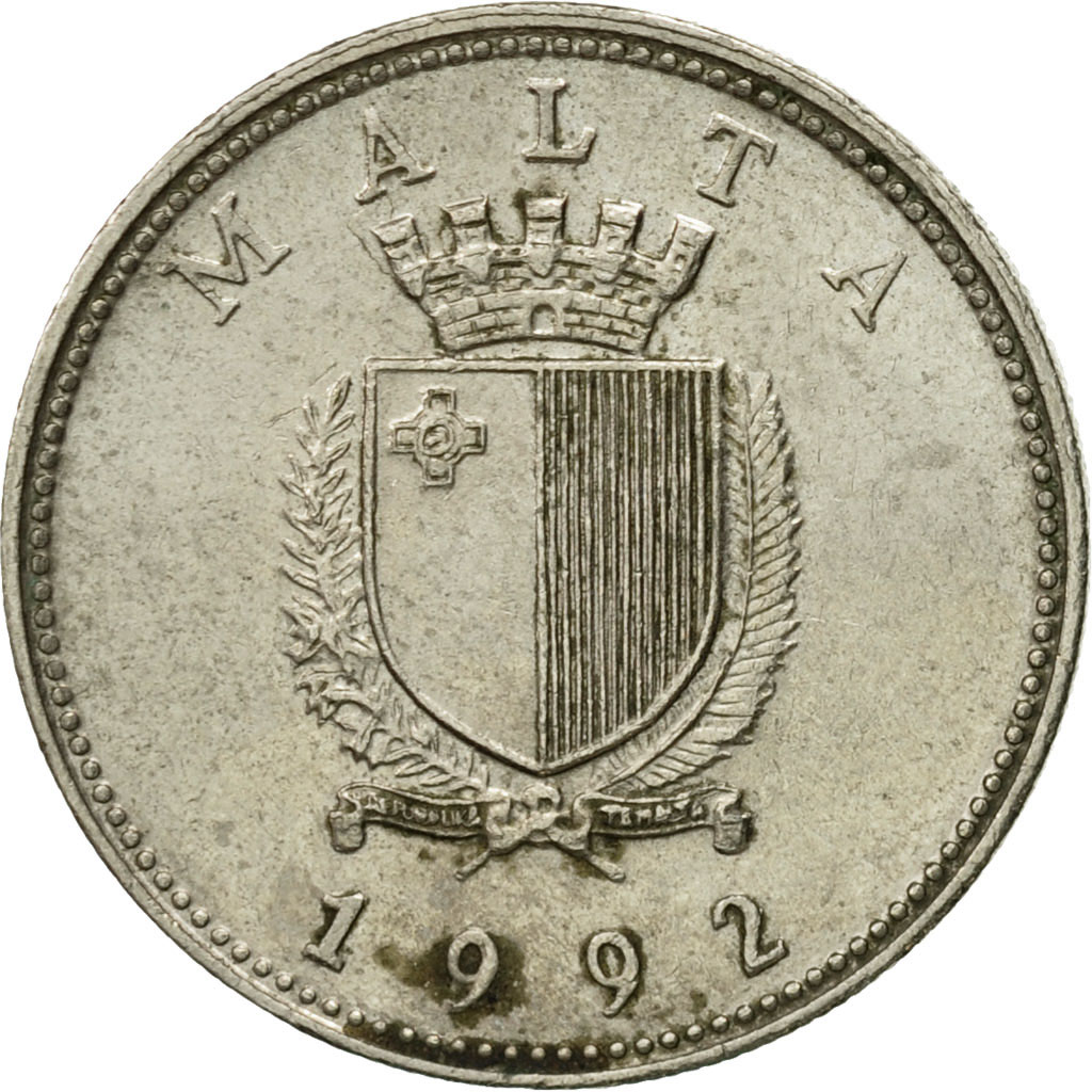 Coin, Malta, 10 Cents, 1992, British Royal Mint, , Copper-nickel, KM:96