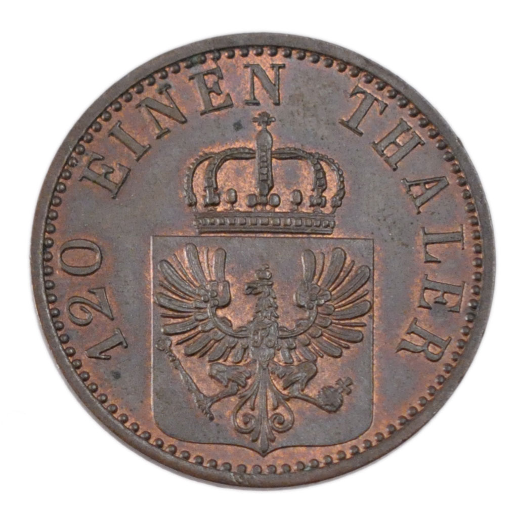 Coin, German States, PRUSSIA, Wilhelm I, 3 Pfennig, 1867, , Copper