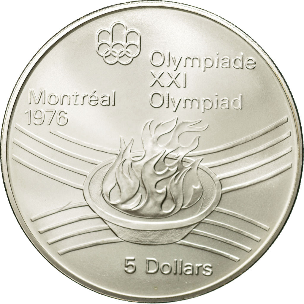 Coin, Canada, Elizabeth II, 5 Dollars, 1976, Royal Canadian Mint, Ottawa