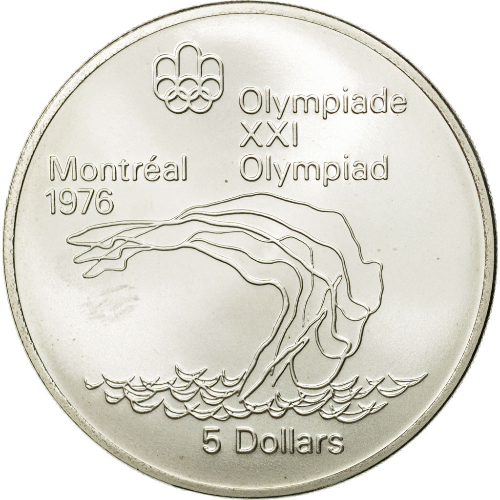 Coin, Canada, Elizabeth II, 5 Dollars, 1975, Royal Canadian Mint, Ottawa
