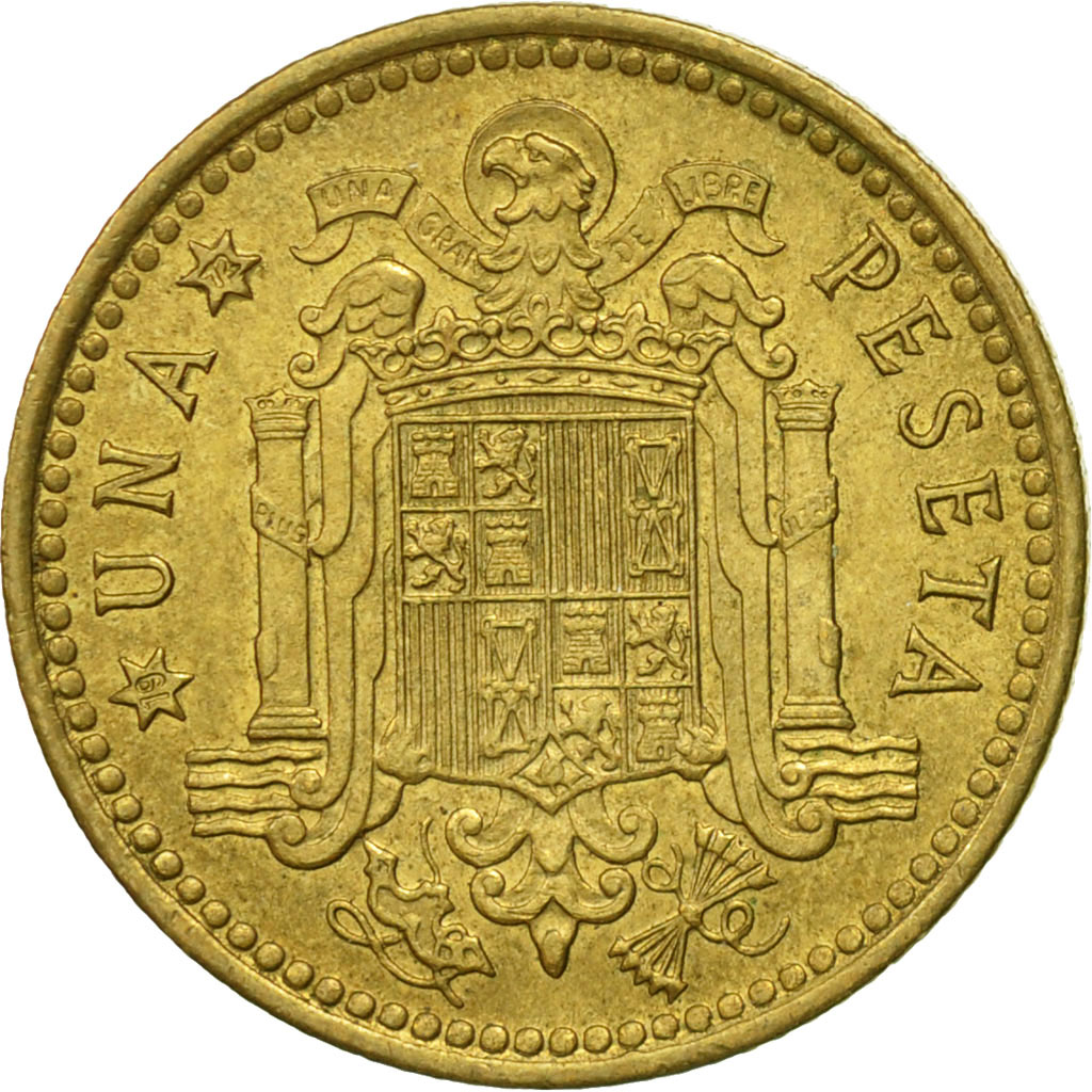 Moneda, España, Francisco Franco, caudillo, Peseta, 1972, MBC, Aluminio -