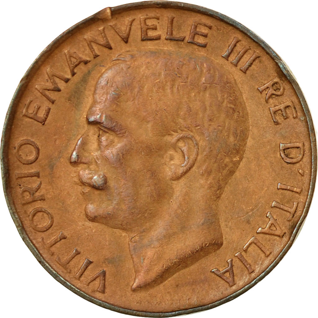 Moneda, Italia, Vittorio Emanuele III, 5 Centesimi, 1922, Rome, BC+, Bronce