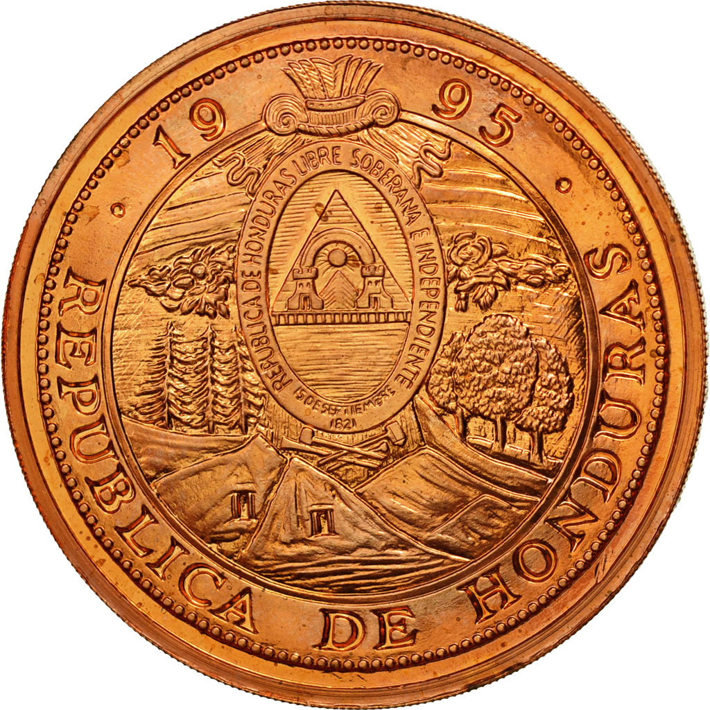 Coin, Honduras, 10 Lempiras, 1995, Tower, , Copper, KM:1e.1