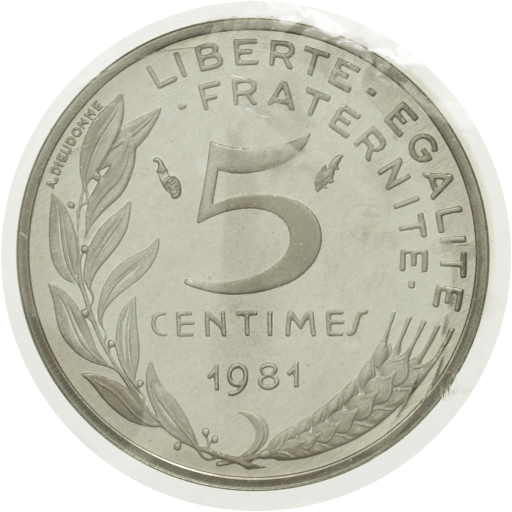 Coin, France, 5 Centimes, 1981, Paris, , Silver, KM:P687, Gadoury:22.P2