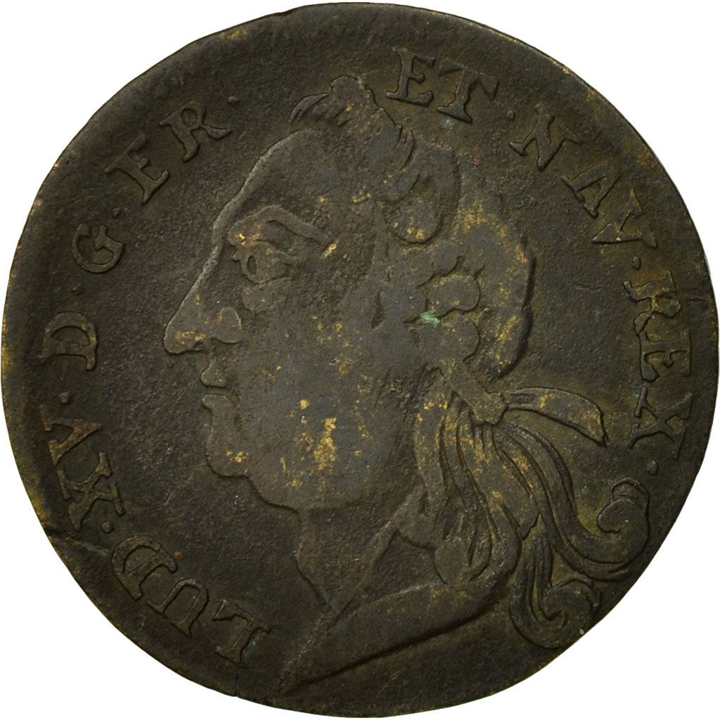 France, Token, Statue de Louis XV à Bordeaux, 1744, , Brass
