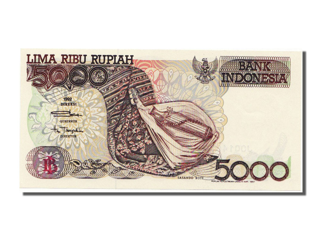 Banknote, Indonesia, 5000 Rupiah, 1992, UNC(65-70)