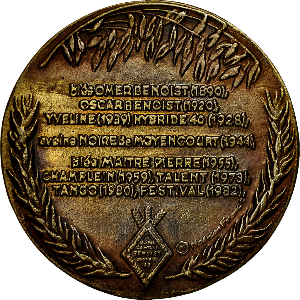France, Medal, Centenaire des Ets C.C.Benoist, Ferme de Moyencourt, 1984