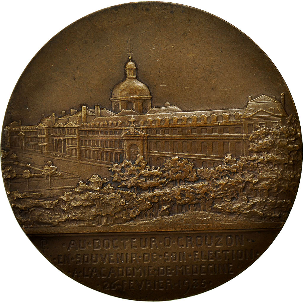 France, Medal, Docteur Crouzon, Election à l'Académie de Médecine, 1935