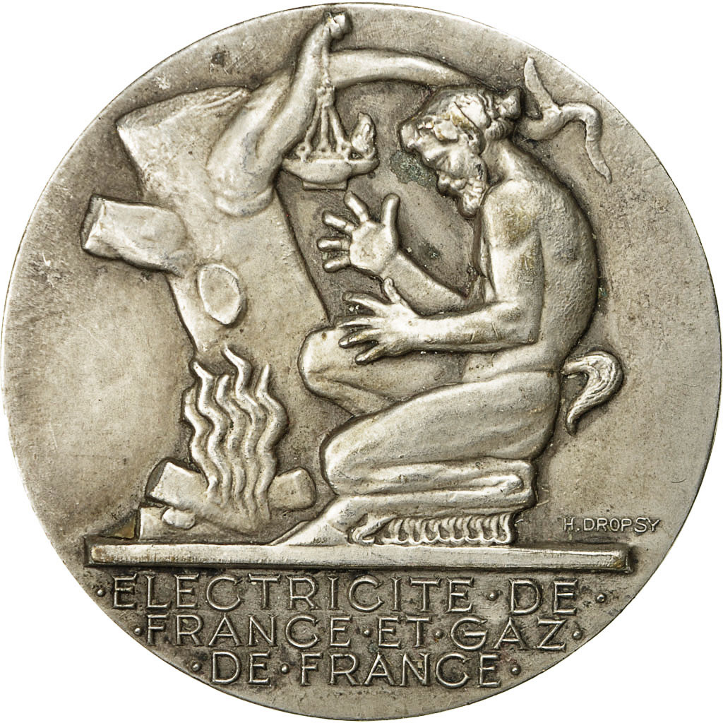 France, Medal, Électricité de France et gaz de France, Dropsy, 