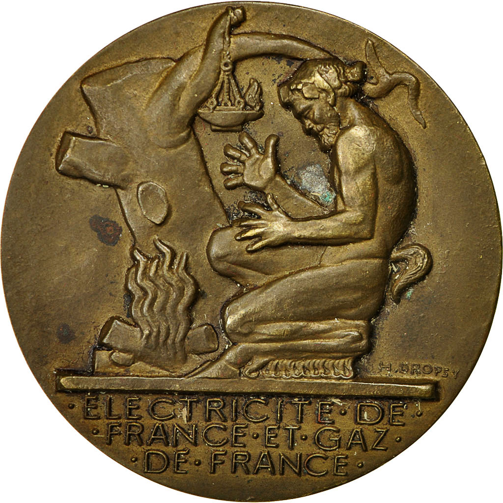 France, Medal, Électricité de France et gaz de France, Dropsy, 