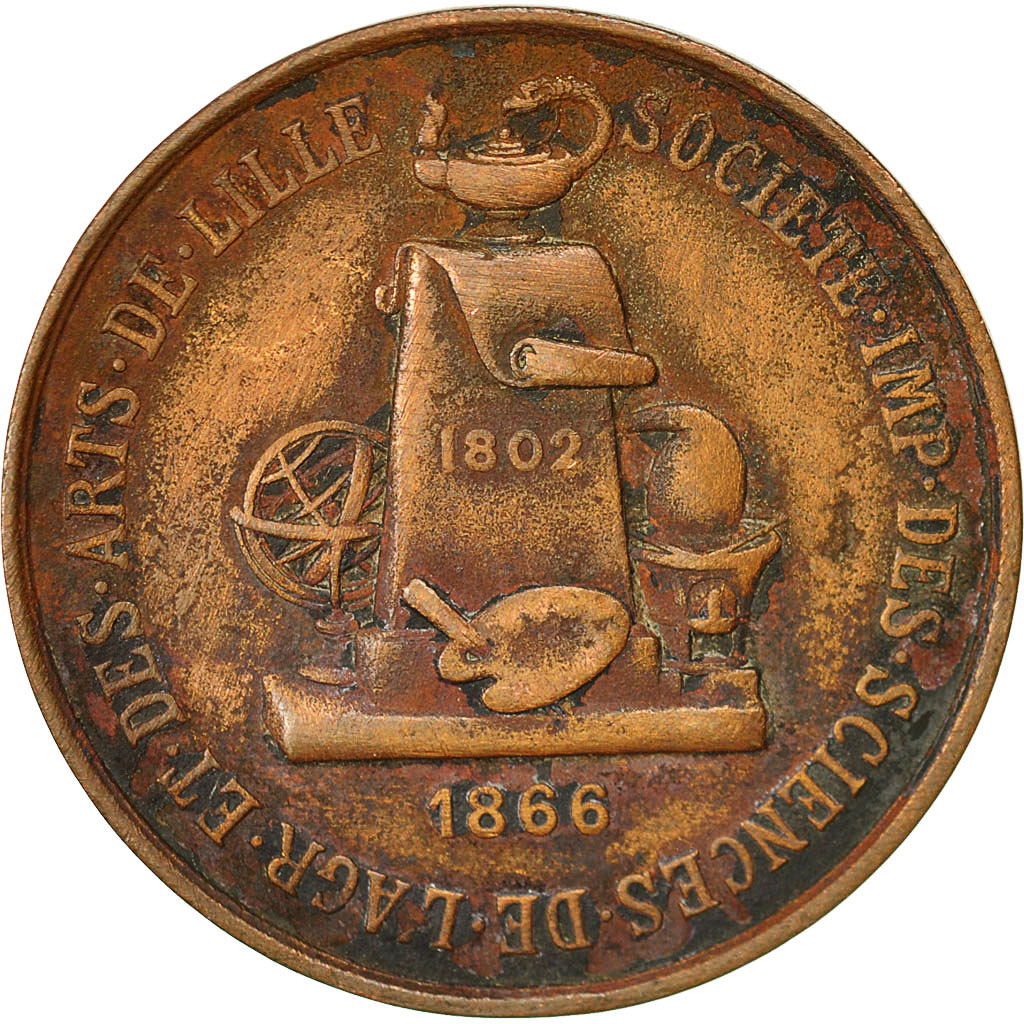 France, Medal, Société des Sciences de l'Agriculture de Lille, 1866