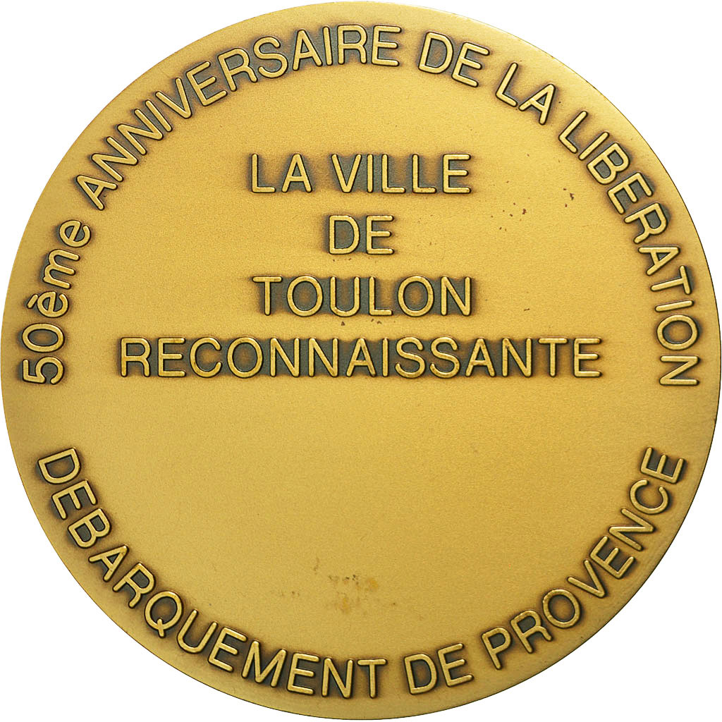 France, Medal, Commémoration du Débarquement de Provence, Ville de Toulon