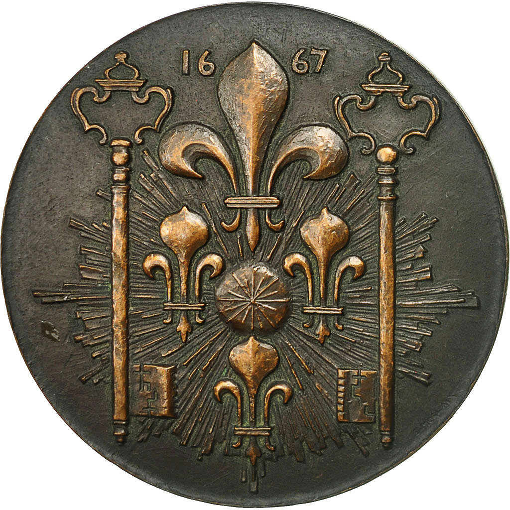 France, Medal, Tricentenaire du rattachement de Lille à la France, 1968