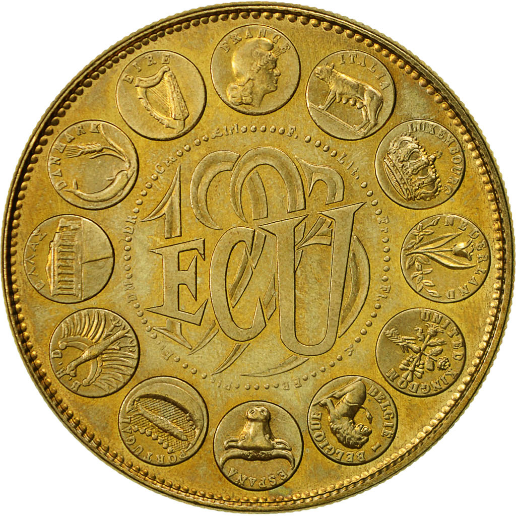 France, Medal, Ecu Europa, Marianne, 1993, Rodier, , Copper-Nickel Gilt