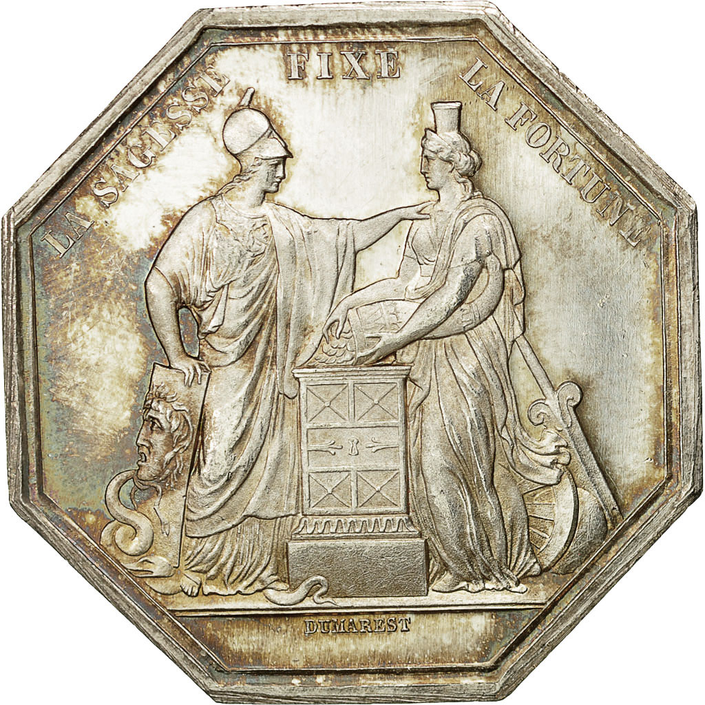 France, Medal, Banque de France, 1800, Dumarest, , Silver