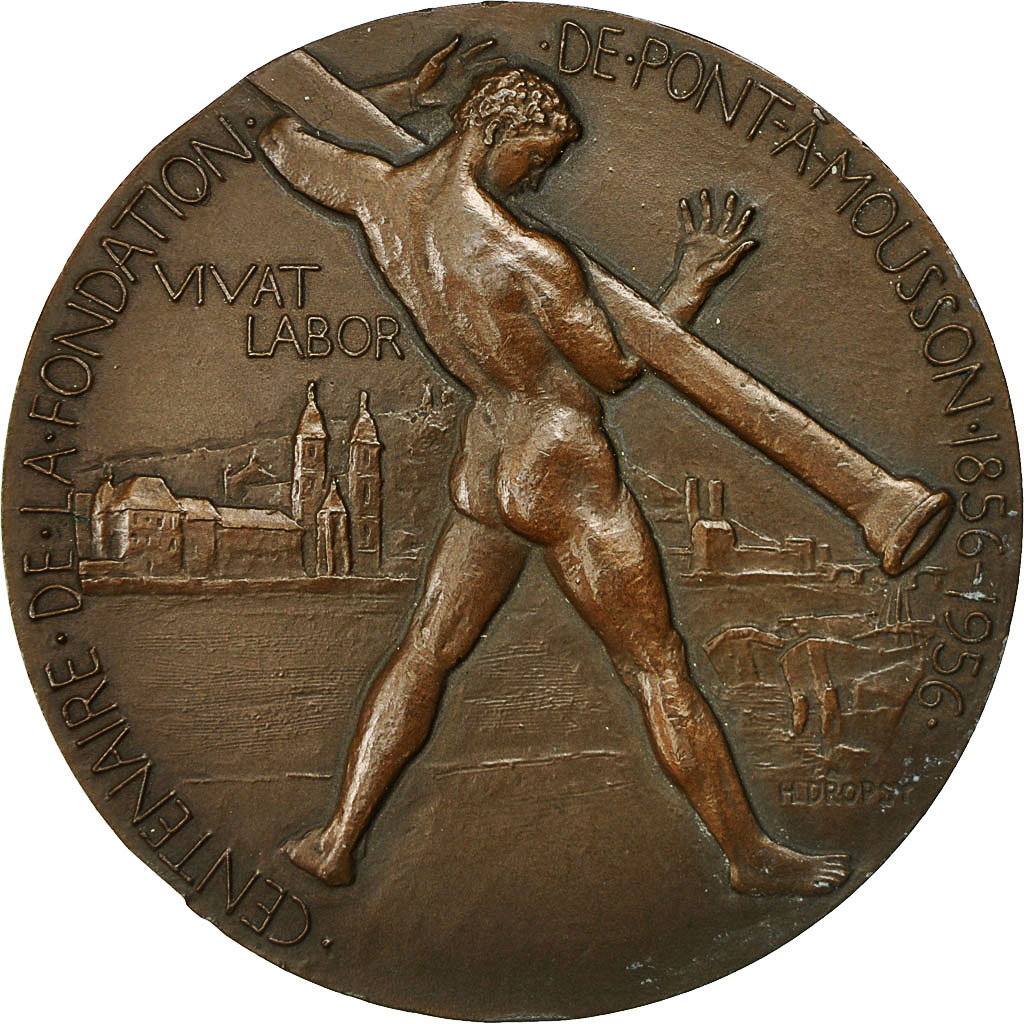 France, Medal, Centenaire de la Fondation de Pont-à-Mousson, 1923, Dropsy