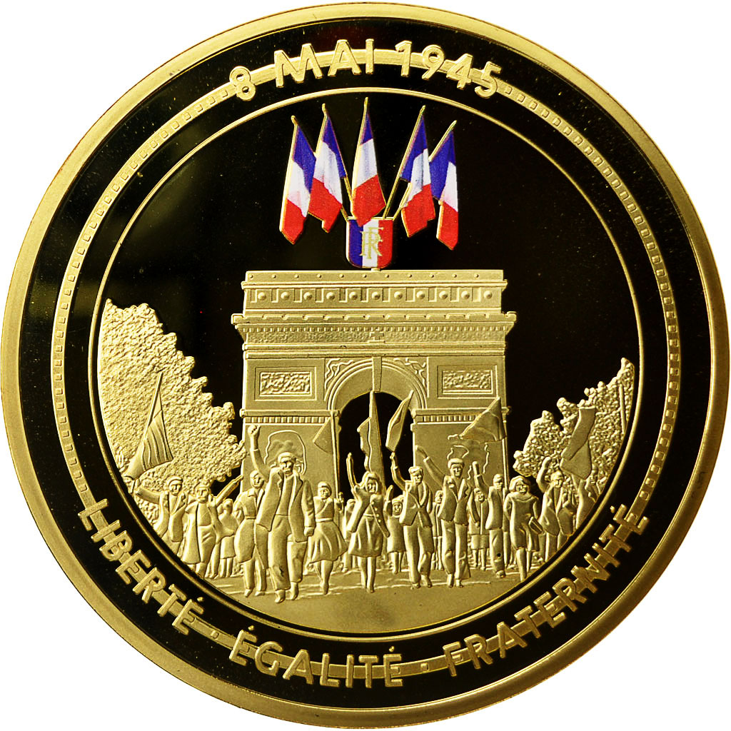France, Medal, Seconde Guerre Mondiale, Victoire du 8 Mai 1945, , Copper