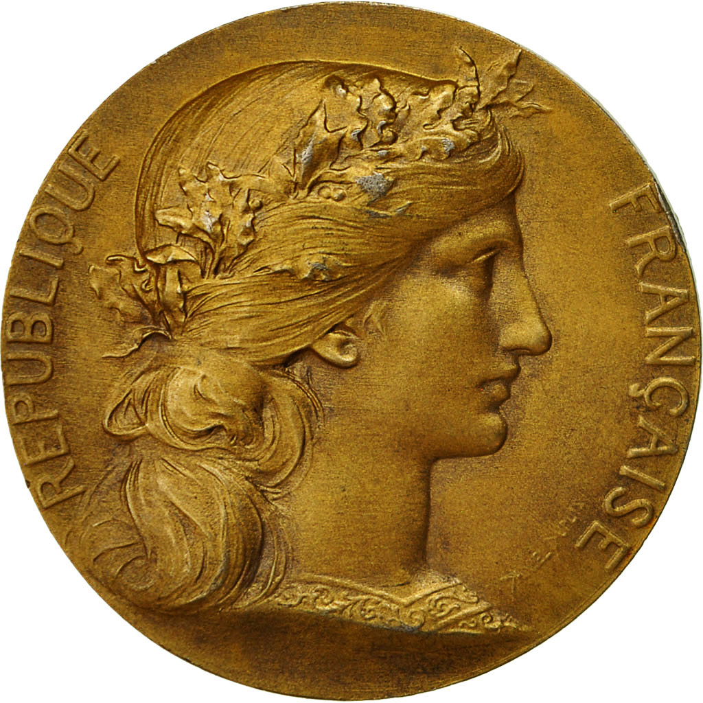 France, Medal, Marianne, Ministère de la Guerre, Dupuis.D, , Vermeil