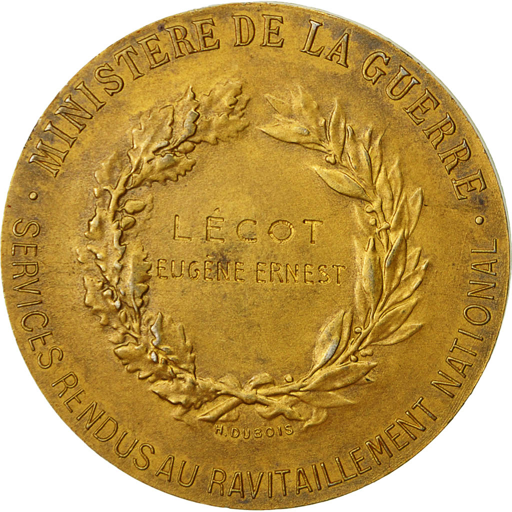 France, Medal, Marianne, Ministère de la Guerre, Dupuis.D, , Vermeil