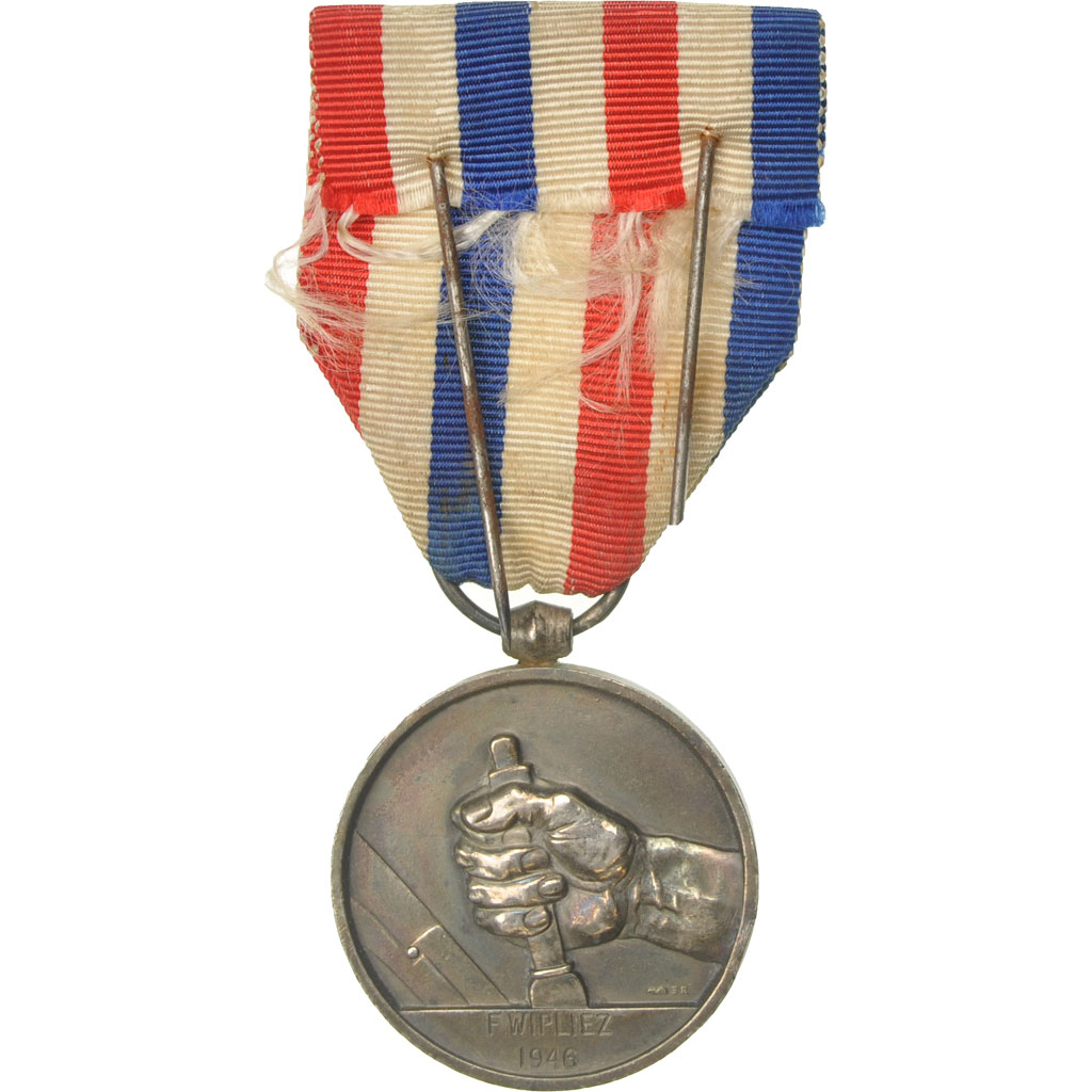 France, Médaille des cheminots, Medal, 1946, Very Good Quality, Favre-Bertin