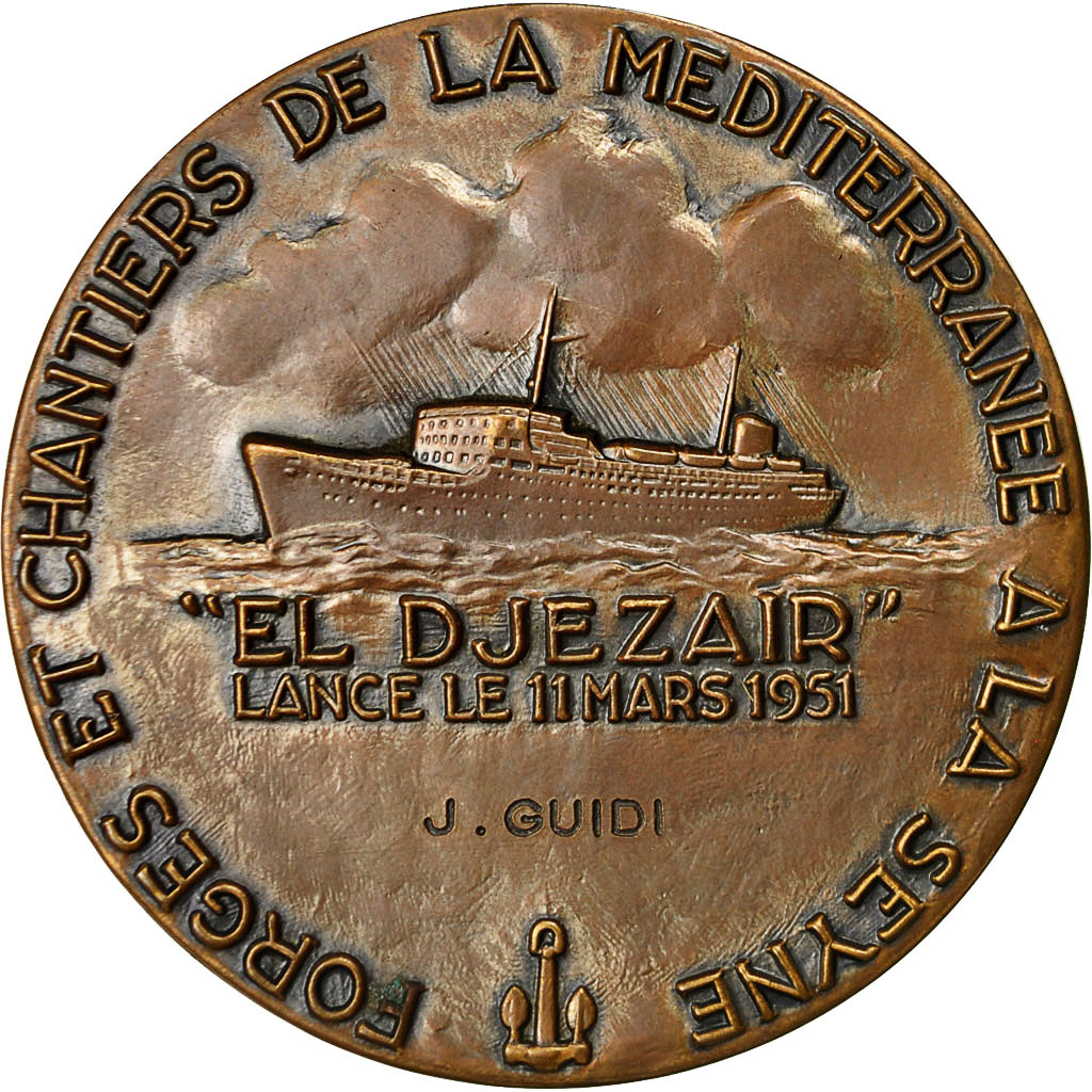 Algerije, Medaille, Forges et Chantiers de la Méditerranée à la Seyne, 1951