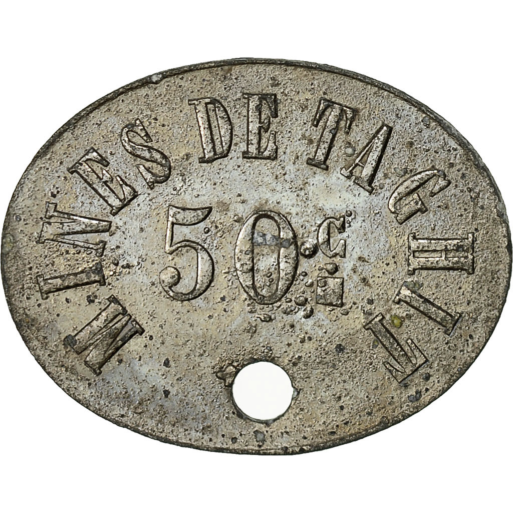 Algeria, Mines de Taghit, 50 Centimes, n.d., , Zinc