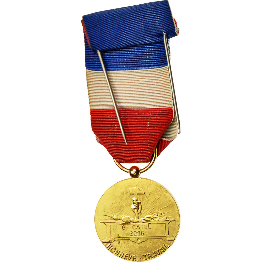France, Médaille d'honneur du travail, Médaille, 2006, Très bon état, Gilt