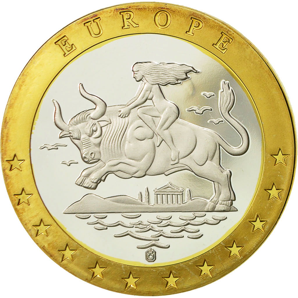 France, Medal, La Grèce dans l'Europe, , Copper Plated Silver