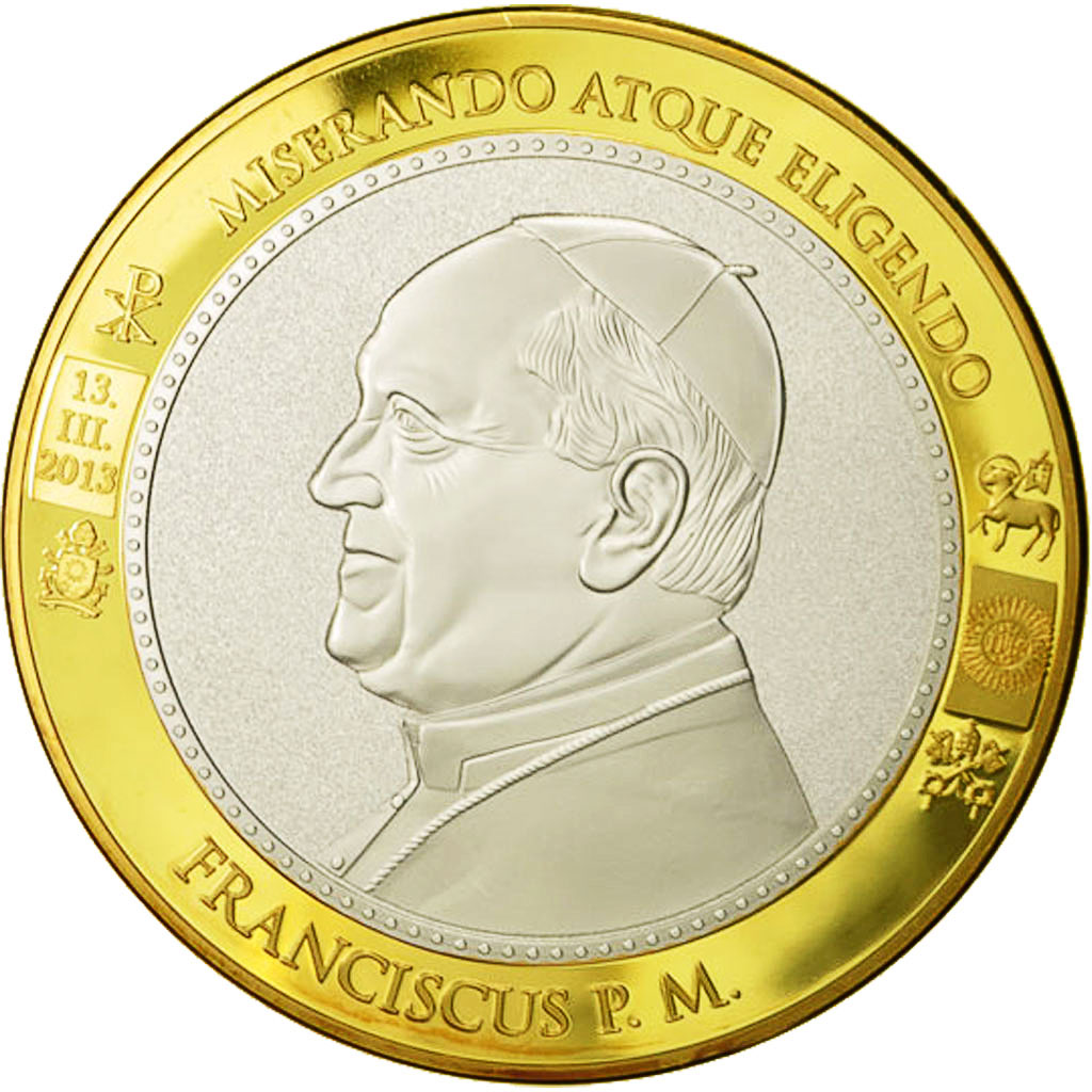 Vatican, Medal, Le Pape François, 2013, , Copper Plated Silver